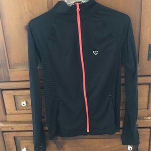 Black Lightweight Workout Running Zip Up Jacket